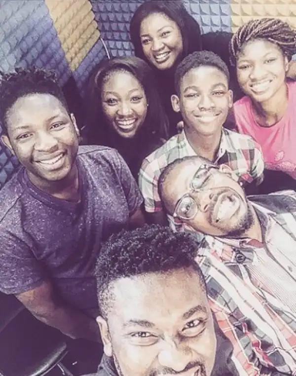 Omotola And Her 4 Kids At Cool FM Radio Station [See Photos]
